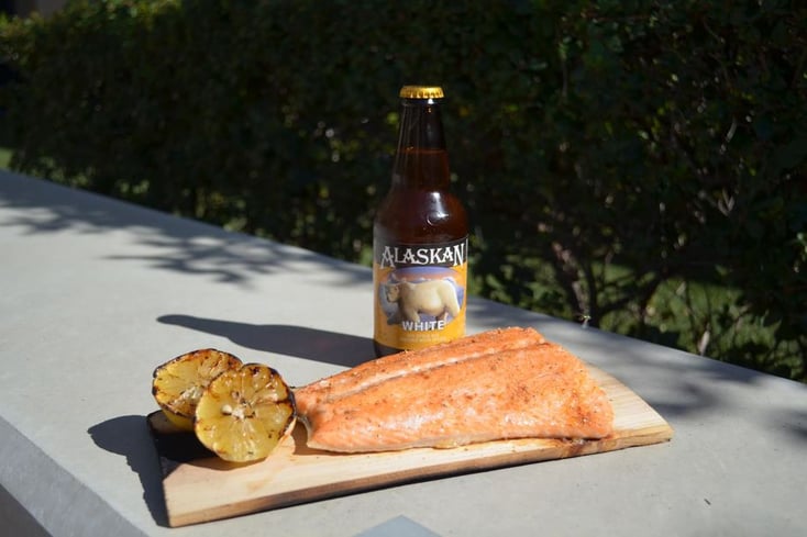 Alaskan Cedar Board Grilled Salmon