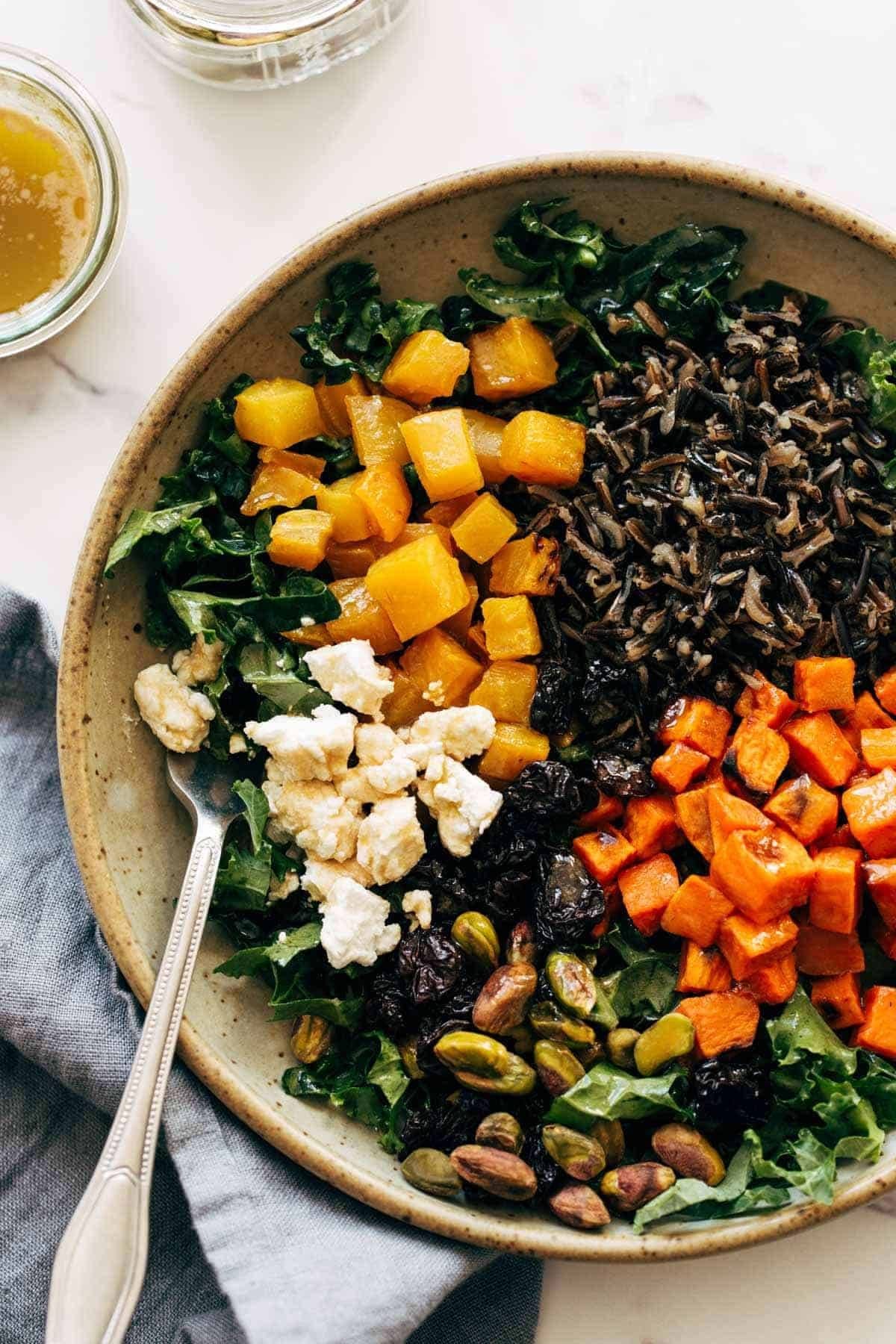 Wild rice grain bowl.